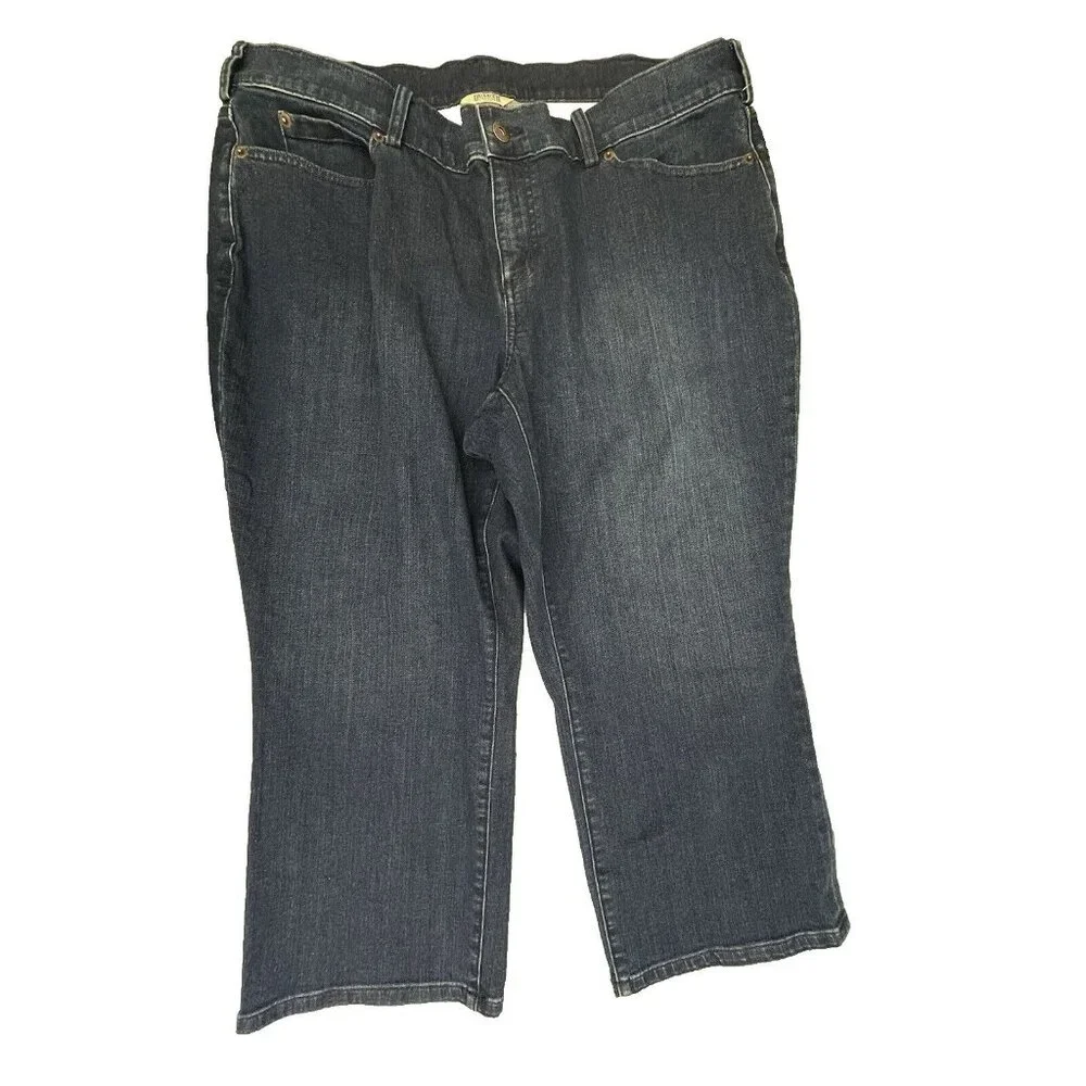 Duluth Women's Plus Daily Denim Capris Cropped Jeans Size 18W Cotton Blend - Picture 1 of 14